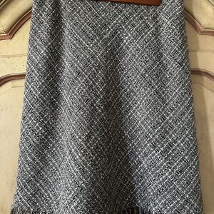 Apostrophe Black and White A-Line Knee-Length Skirt for Work Size 10